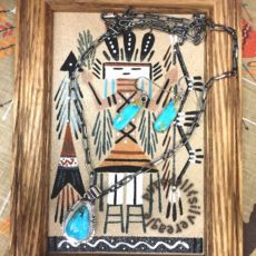 Navajo pendant&pierce